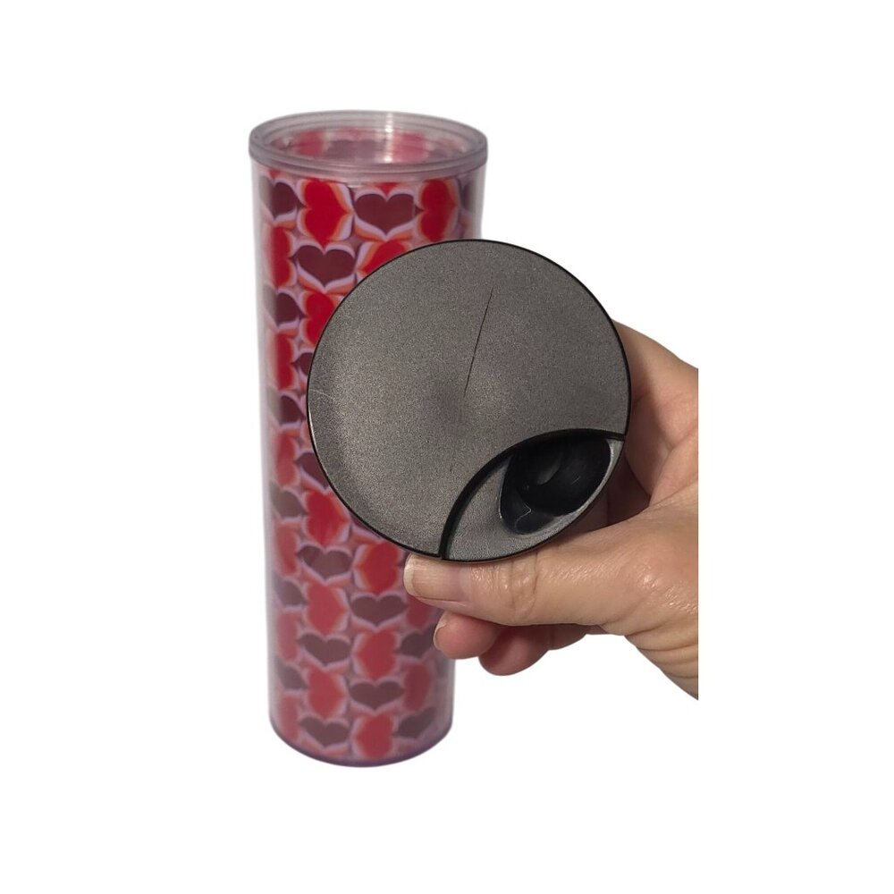 Starbucks Valentines Day Red & Pink Hearts 16 Oz / 473 Ml Tumbler With Lid - Picture 7 of 7